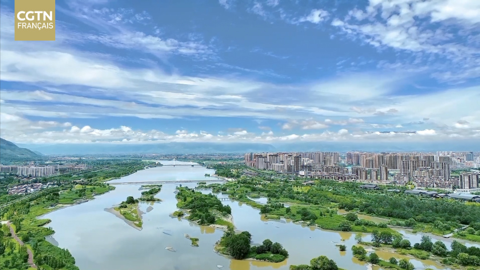 Xi Jinping visite le parc des zones humides de Tianhan à Hanzhong dans ...